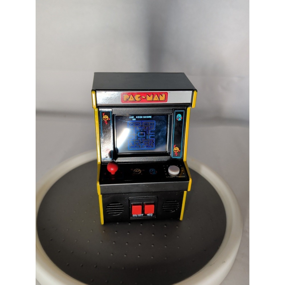 Pac-Man Mini Arcade Game Basic Fun Retro Handheld Electronic Console Yellow